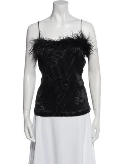 Pre-owned Veronica Beard Square Neckline Sleeveless Top In Black