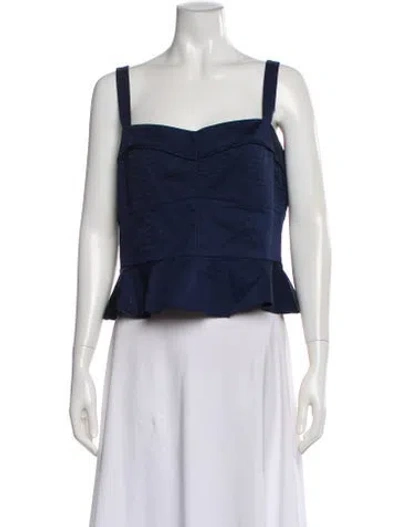 Pre-owned Veronica Beard Square Neckline Sleeveless Top In Black