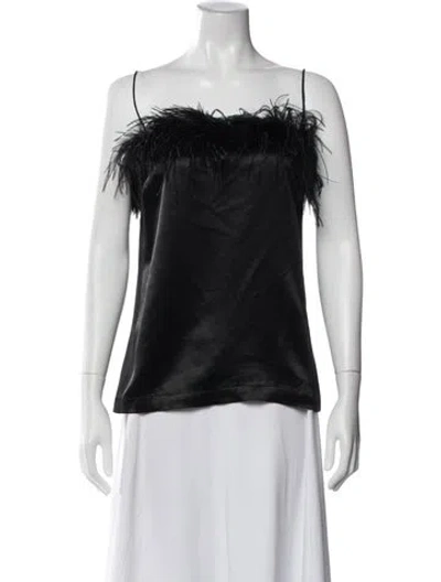 Pre-owned Veronica Beard Square Neckline Sleeveless Top In Black