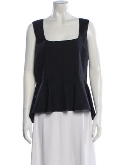 Pre-owned Veronica Beard Square Neckline Sleeveless Top In Blue