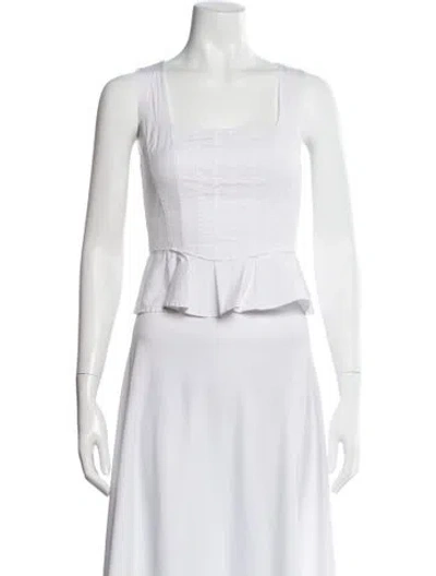 Pre-owned Veronica Beard Square Neckline Sleeveless Top In Multi