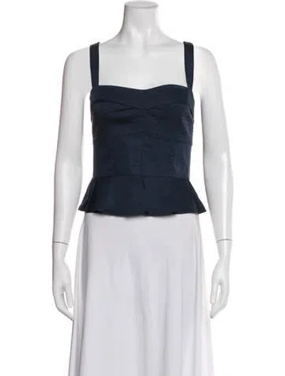 Pre-owned Veronica Beard Square Neckline Sleeveless Top In Multi