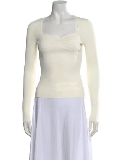 Pre-owned Veronica Beard Square Neckline Sweater In Neutral