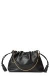 Veronica Beard Stash Ruched Leather Shoulder Bag