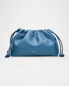 Veronica Beard Stash Ruched Leather Shoulder Bag