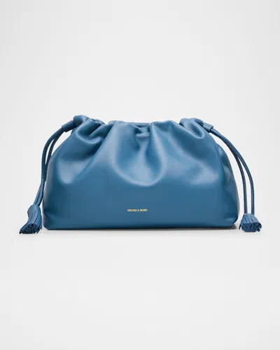 Veronica Beard Stash Ruched Leather Shoulder Bag
