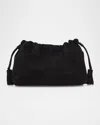 Veronica Beard Stash Suede Shoulder Bag In Black