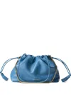 Veronica Beard Stash Tassel-detail Drawstring Shoulder Bag In Blue
