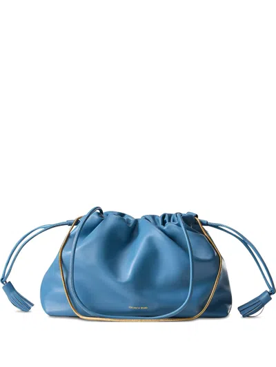 Veronica Beard Stash Tassel-detail Drawstring Shoulder Bag In Blue