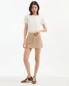 Veronica Beard Stelene Denim Mini Skirt In Brown