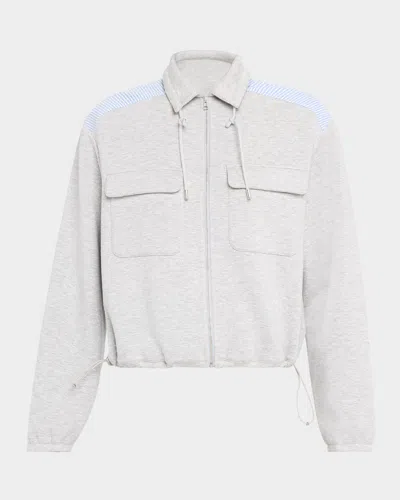 Veronica Beard Stellent Stretch-scuba Jacket In White