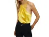 Veronica Beard Stewart Charmeuse Top In Bright Sunset In Yellow