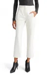 Veronica Beard Stila Straight Cropped Pants In White