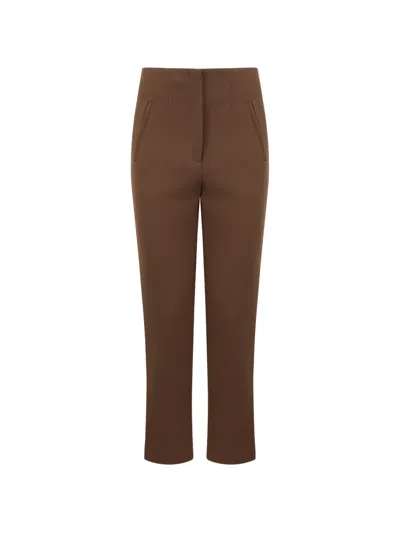 Veronica Beard Stila Pocket Trousers In Brown
