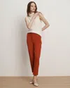 Veronica Beard Stila Slim Pant In Brown
