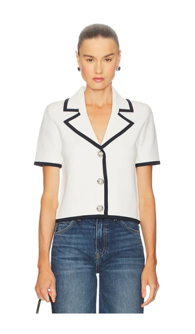 Veronica Beard Stovall Knit Jacket In White