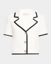 Veronica Beard Stovall Knit Short-sleeve Jacket