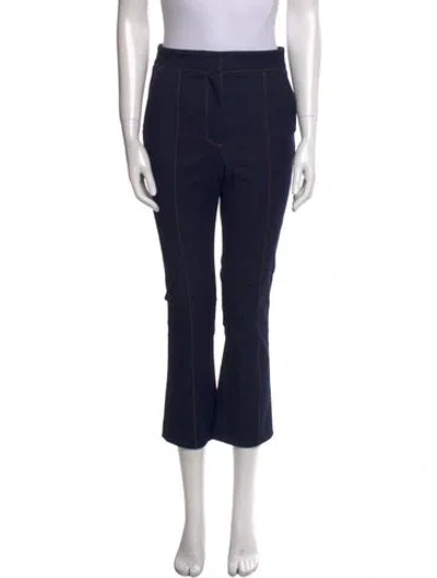 Pre-owned Veronica Beard Straight Leg Pants In Black