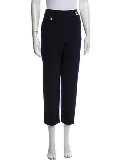 Pre-owned Veronica Beard Straight Leg Pants In Black/blue