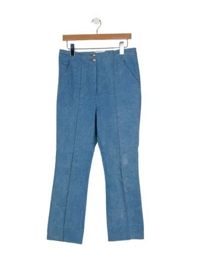 Pre-owned Veronica Beard Straight Leg Pants In Blue