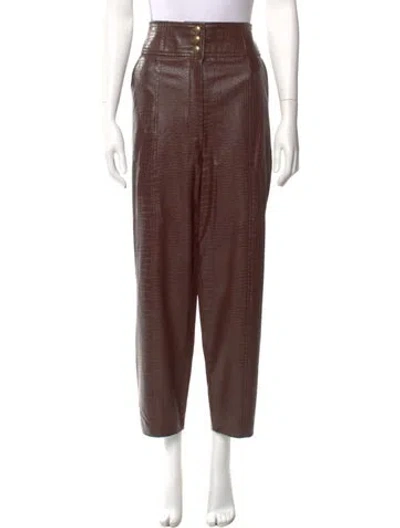 Pre-owned Veronica Beard Straight Leg Pants In Brown