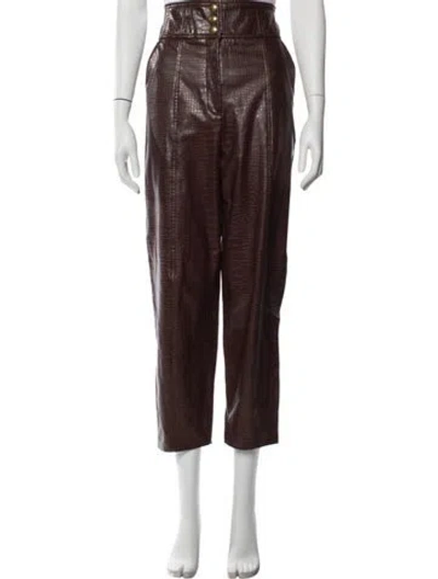 Pre-owned Veronica Beard Straight Leg Pants In Brown