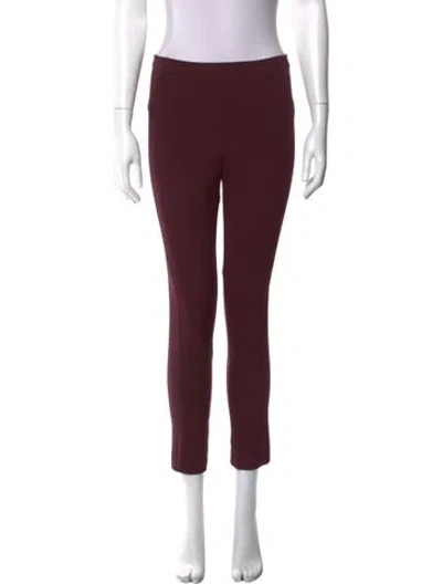 Pre-owned Veronica Beard Straight Leg Pants In Burgundy