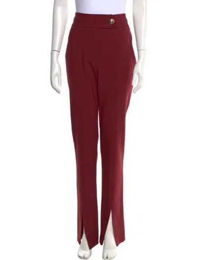 Pre-owned Veronica Beard Straight Leg Pants In Burgundy