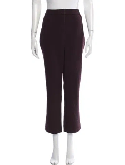 Pre-owned Veronica Beard Straight Leg Pants In Burgundy/purple
