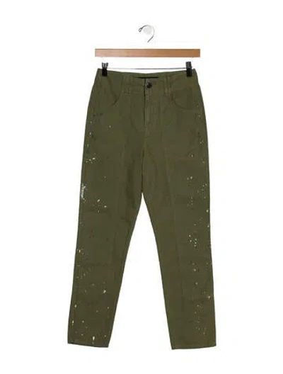 Pre-owned Veronica Beard Straight Leg Pants In Green