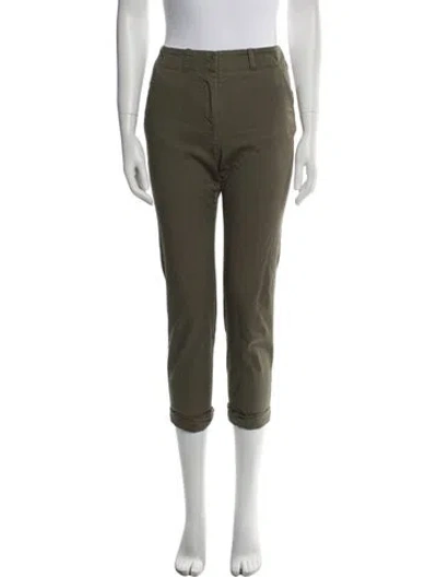Pre-owned Veronica Beard Straight Leg Pants In Green