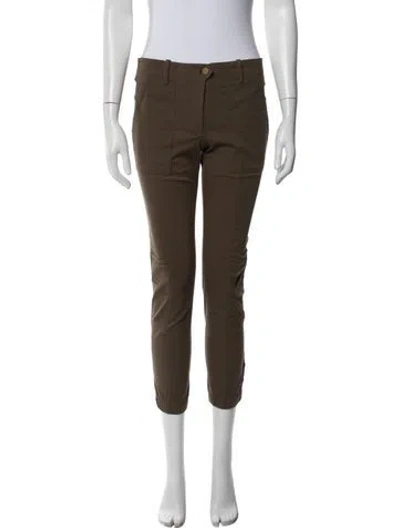 Pre-owned Veronica Beard Straight Leg Pants In Green