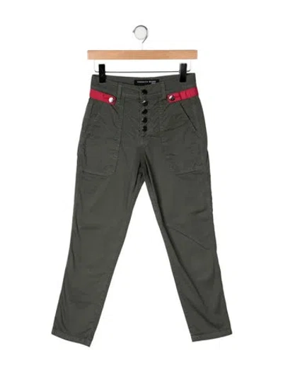Pre-owned Veronica Beard Straight Leg Pants In Green