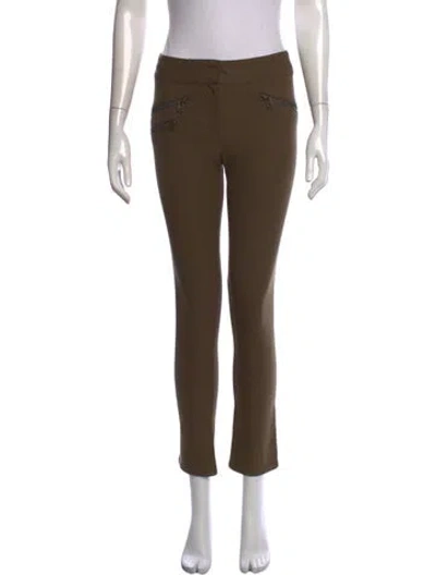 Pre-owned Veronica Beard Straight Leg Pants In Green