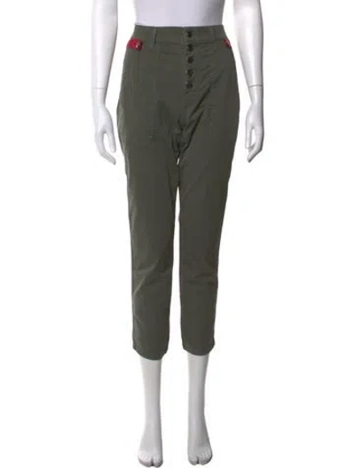 Pre-owned Veronica Beard Straight Leg Pants In Green