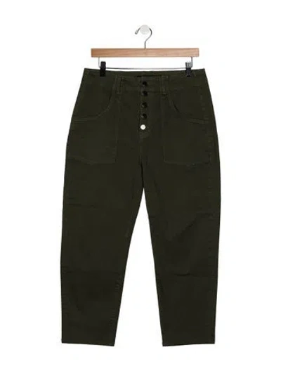 Pre-owned Veronica Beard Straight Leg Pants In Green