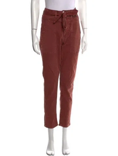 Pre-owned Veronica Beard Straight Leg Pants In Red
