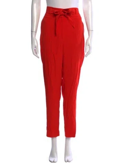 Pre-owned Veronica Beard Straight Leg Pants In Red