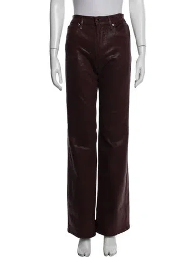 Pre-owned Veronica Beard Straight Leg Pants W/ Tags In Burgundy