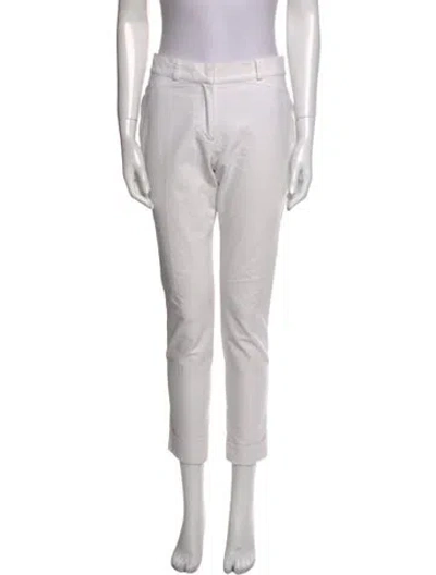 Pre-owned Veronica Beard Straight Leg Pants In White