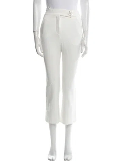 Pre-owned Veronica Beard Straight Leg Pants In White