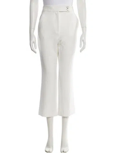 Pre-owned Veronica Beard Straight Leg Pants In White