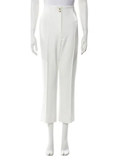 Pre-owned Veronica Beard Straight Leg Pants In White