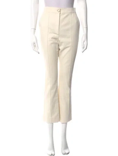 Pre-owned Veronica Beard Straight Leg Pants In White