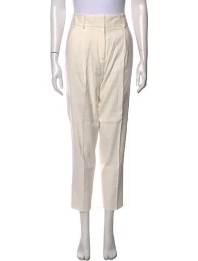 Pre-owned Veronica Beard Straight Leg Pants In White