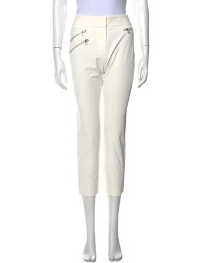 Pre-owned Veronica Beard Straight Leg Pants In White