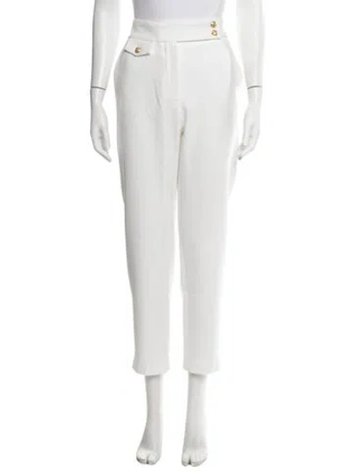 Pre-owned Veronica Beard Straight Leg Pants In White