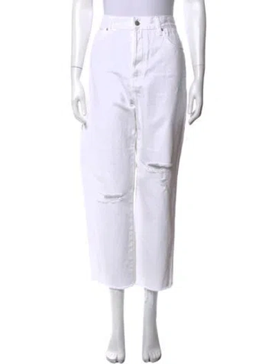 Pre-owned Veronica Beard Straight Leg Pants In White