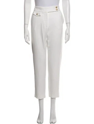 Pre-owned Veronica Beard Straight Leg Pants In White