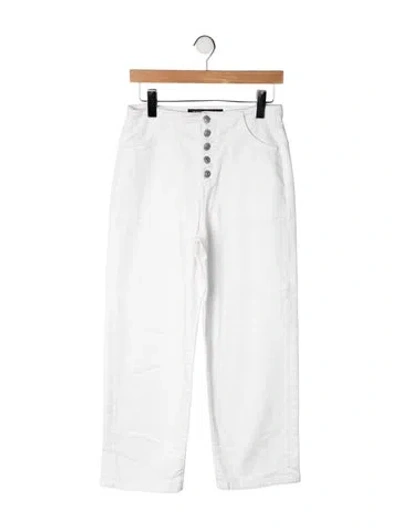 Pre-owned Veronica Beard Straight Leg Pants In White